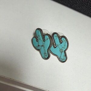 Turquoise Cactus Earrings